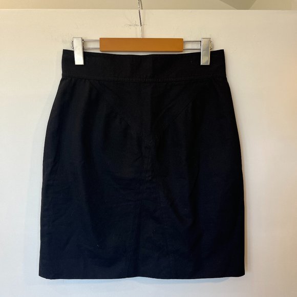 NWOT Misha Nonoo Black Mini Pencil Fitted Skirt Size Medium - Picture 1 of 9